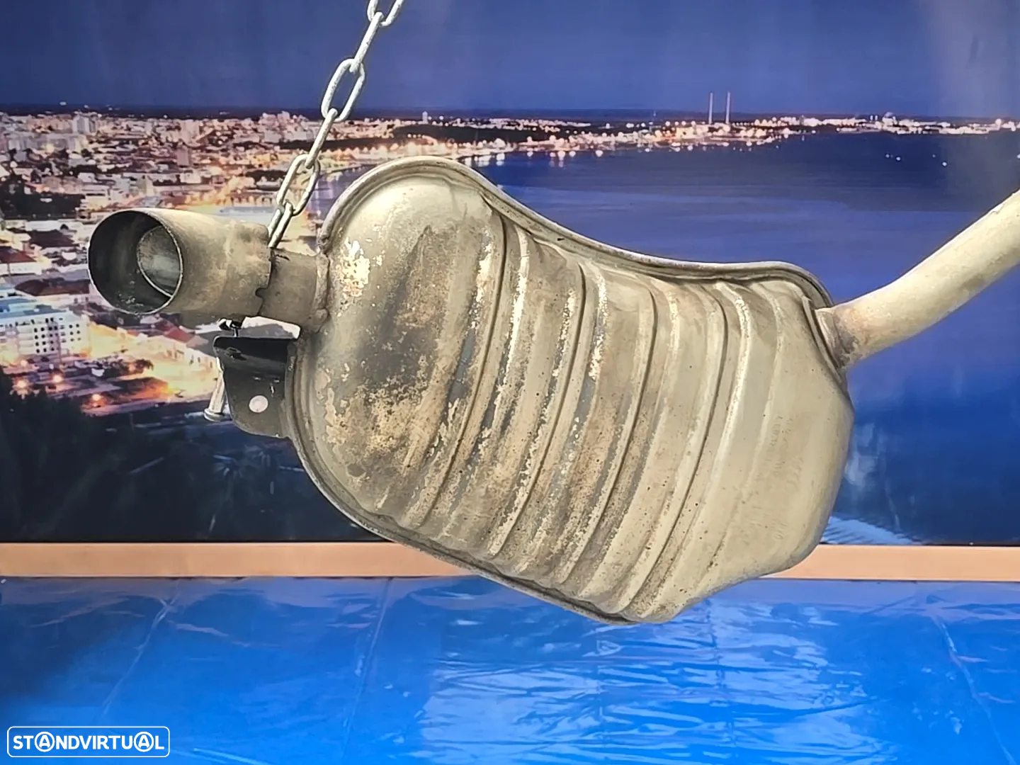 Panela de escape traseira esquerda originais para audi a8 d3 4e 3.0 tdi 2003-  4e0253611r - 3