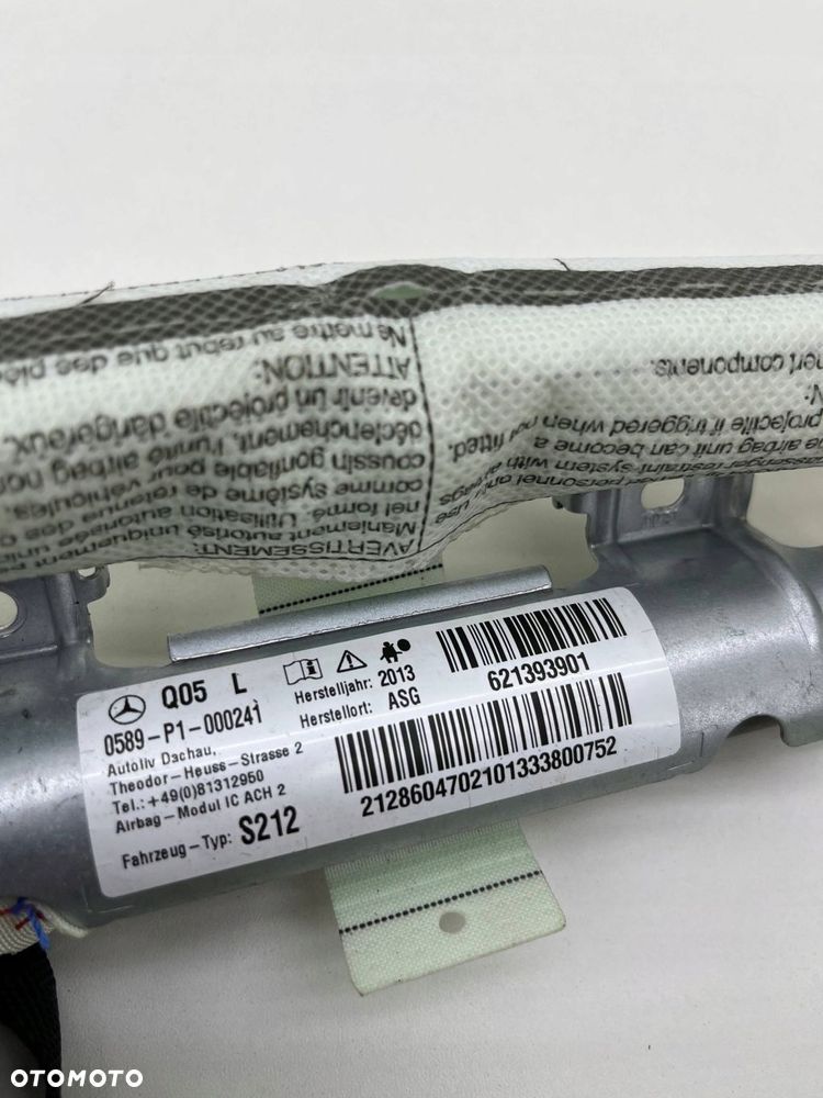 MERCEDES W212 LCI KURTYNA POWIETRZNA AIRBAG LEWA ORYGINAŁ A2128604702 - 4
