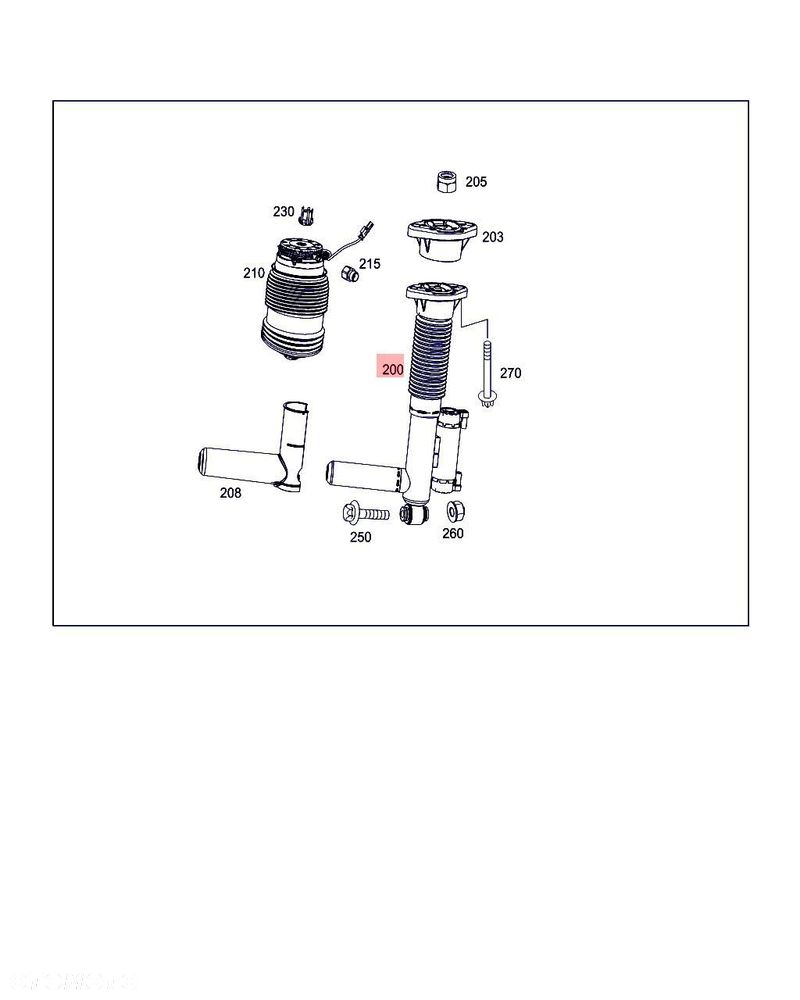 MERCEDES E W213 63 AMG A2133200402 AMORTYZATOR AIRMATIC PRAWY TYŁ - 2