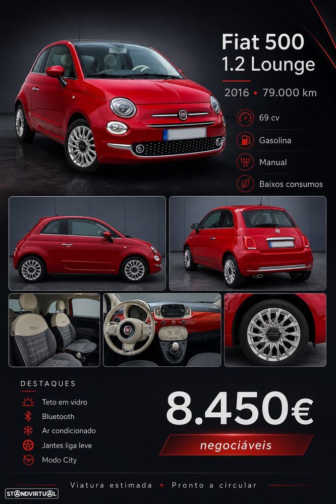 Fiat 500 1.2 Lounge - 10