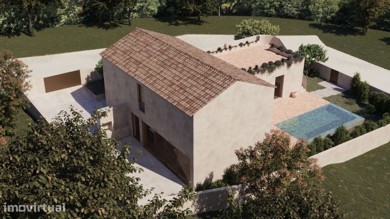 Lote 609m2 | Moradia T4 | Piscina e Terraço com vista Serra Arrábida - Grande imagem: 2/14