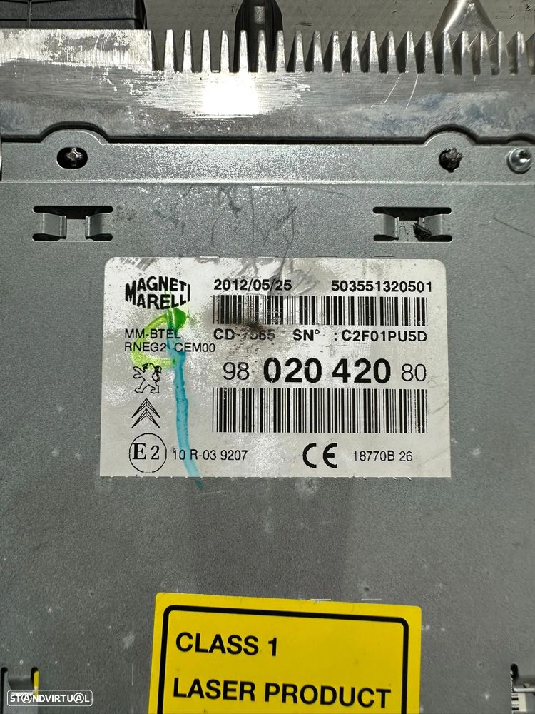 .Radio Sistema Audio Navegação RNEG RT6 PSA  Peugeot Citroen DS 9802042080 2010 - 2018 - 8