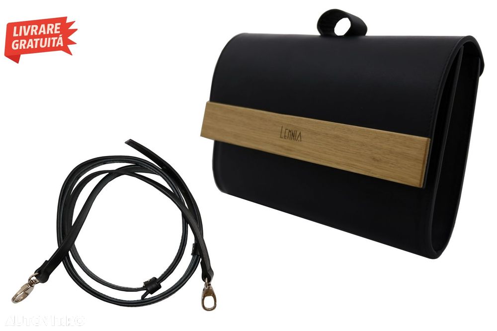 Geanta cu Clapeta Interschimbabila Lemnia Play Negru- livrare gratuita - 1