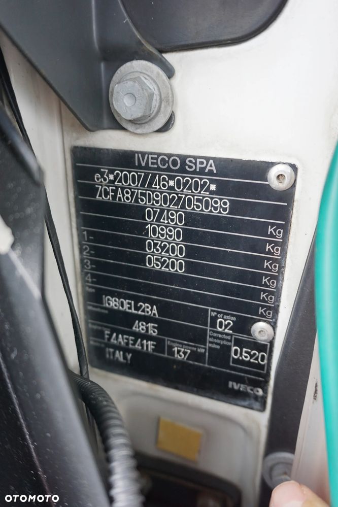Iveco EUROCARGO / 75 - 190 / ACC / E 6 / BURTO-PLANDEKA / 16 PALET - 11