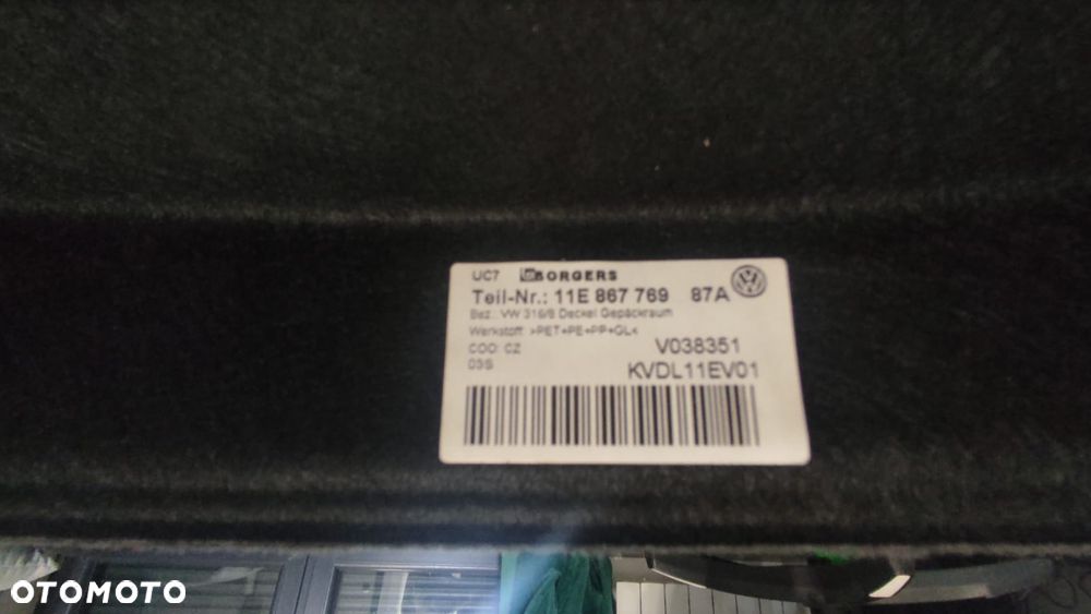 BARDZO ŁADNA ORYGINALNA PÓŁKA BAGAŻNIKA VW ID5 ID.5 11E CZARA FV 11E867769 - 6