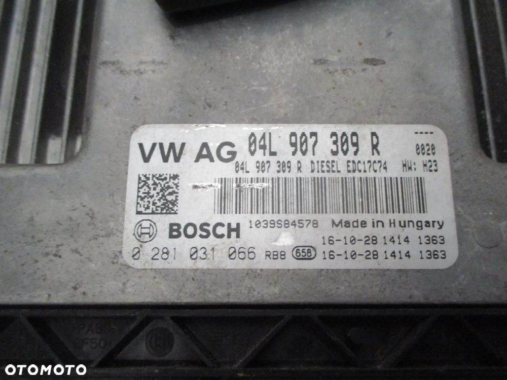 SKODA OCTAVIA III 2014- 2.0 TDI KOMPUTER STEROWNIK ZESTAW IMMO 04L907309R 0281031066 5Q0937086BM - 2