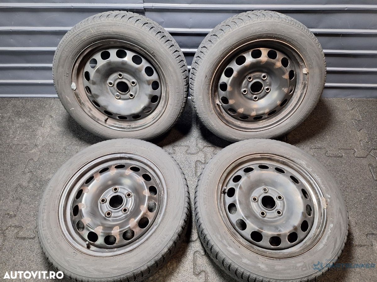 Jante tabla cu cauciucuri iarna Nokian R16 5x112 SKODA OCTAVIA3 2012 - 2020 r16  ET46 5Q0601027AK/AL - 1