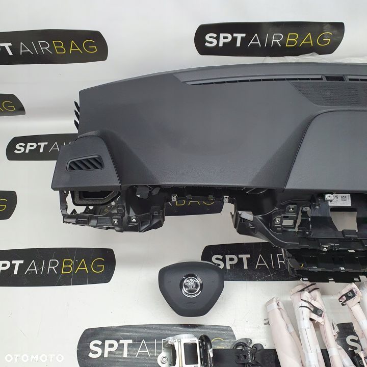 SKODA SCALA KAMIQ DESKA ROZDZIELCZA KONSOLA KOKPIT PULPIT PODUSZKI AIRBAG AIR BAG PASY KIT SET - 2