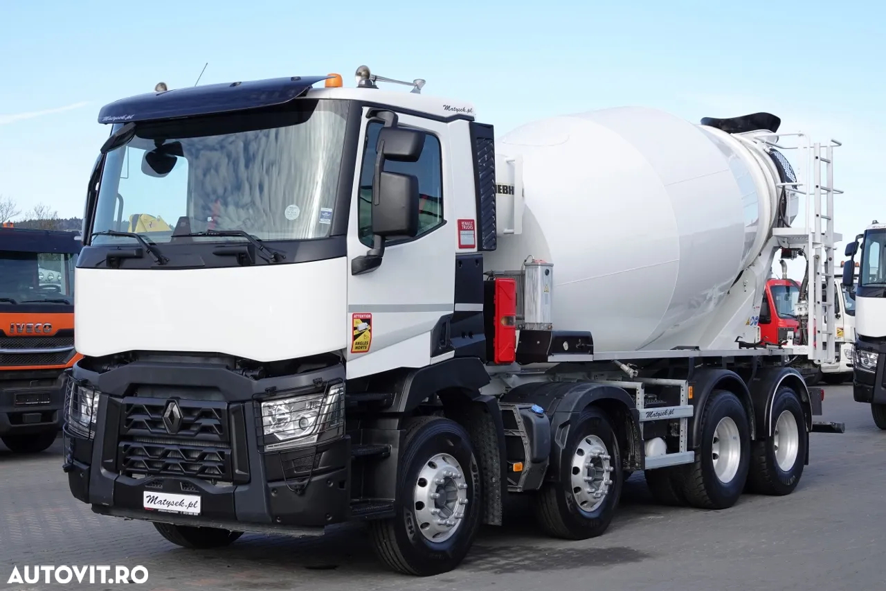 Renault C 430 / 8X4 / BETONER / BETON CONVERTER 9 M3 /  LIEBHERR / EURO 6 / JANTE ALIE /  2018 - 2