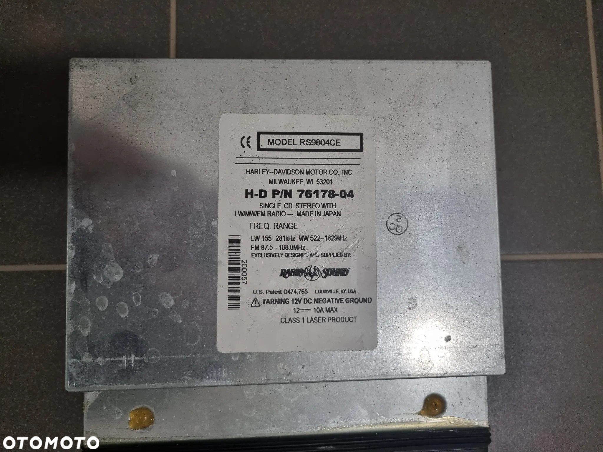 RADIO HARLEY DAVIDSON TOURING 76178-04 - 2