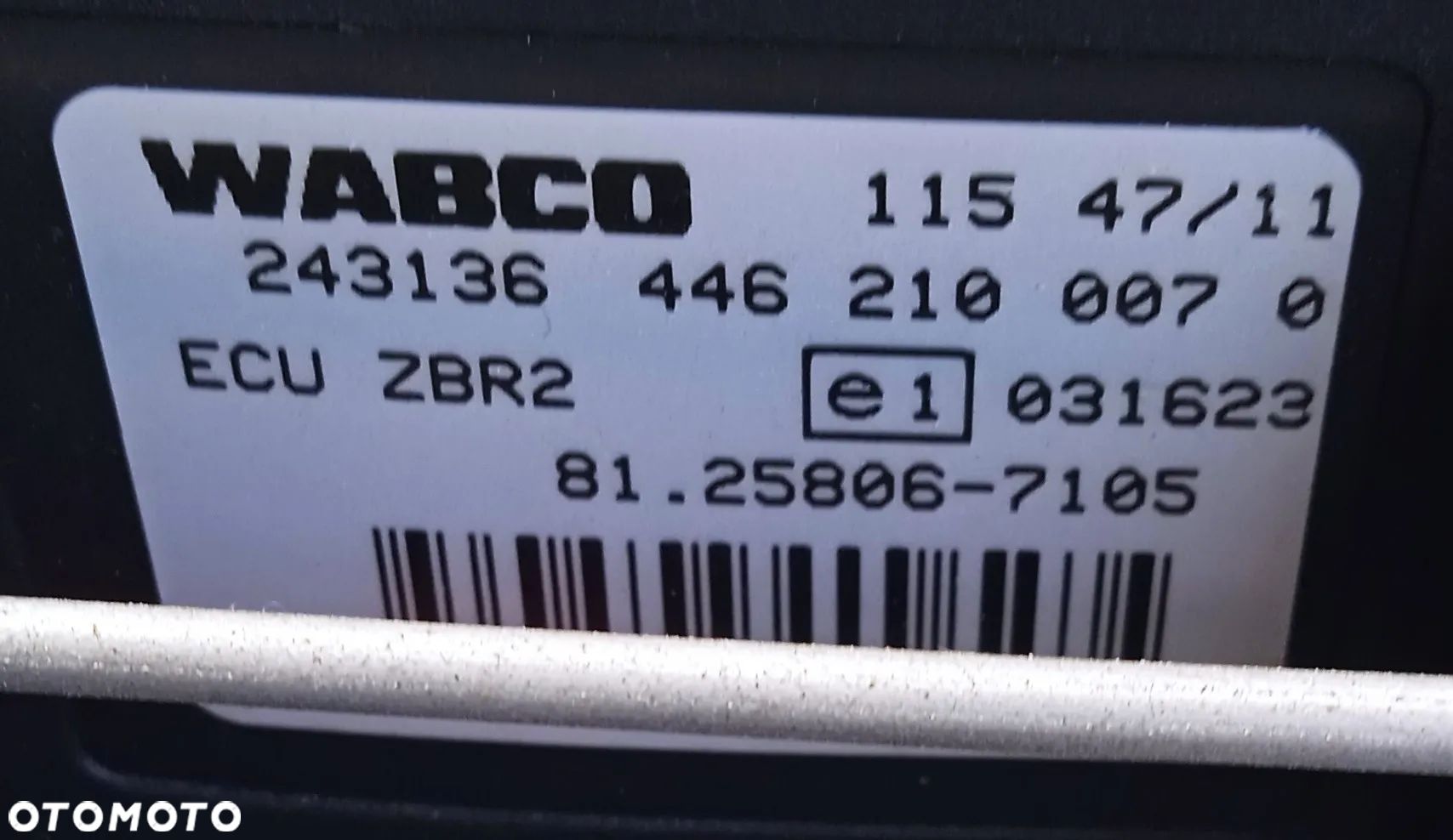 STEROWNIK KOMPUTER ZBR 2 WABCO MAN TGX 81258067105 - 1