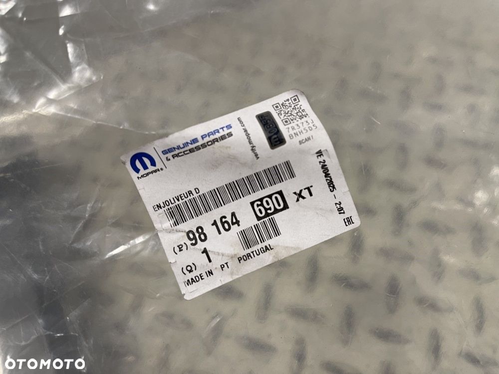 NOWA ORYGINALNA LISTWA BŁOTNIKA PRAWA TYLNA PEUGEOT RIFTER 18-26  9816469077 PRAWY TYŁ - 9