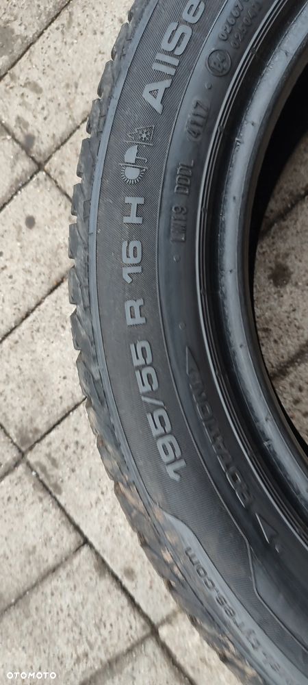 OPONY WIELOSEZONOWE 195/55R16 UNIROYAL ALLSSEASON EXPERT (4117) WIELOSEZON 2x8 mm 2x6 mm KOMPLET 4 SZTUKI - 6