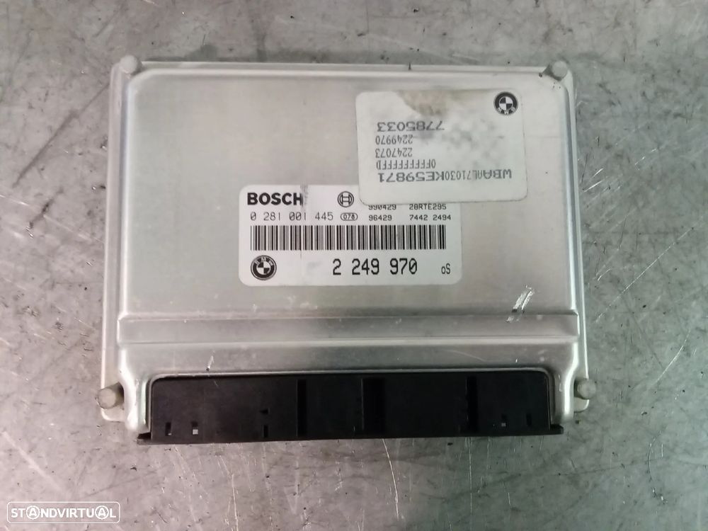 CENTRALINA DO MOTOR BMW 320D E46 136CV 0281001445 2249970 - 1