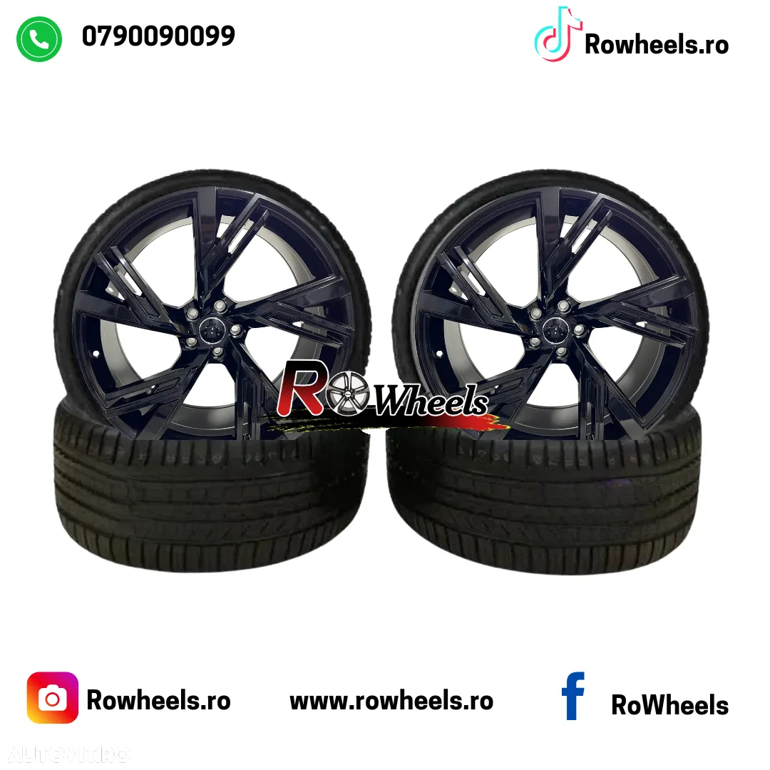 Jante AUDI 21 R21 RS A5 A6 A7 A8 Q3 Q5 Q7 Q8 Gloss black cu anvelope vara/iarna - 3