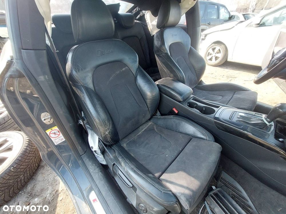 FOTELE KOMPLET LEWY PRAWY KANAPA TYŁ + BOCZKI AUDI A5 8T SLINE - 2