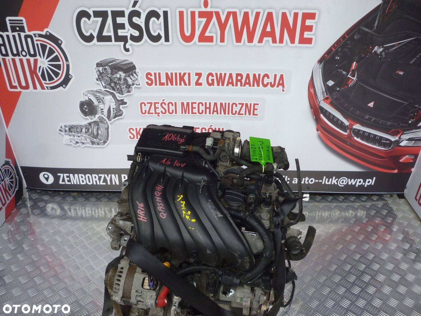 SILNIK NISSAN QASHQAI 1.6 16V HR16DE 106 TYS 8 WTRYSKÓW - 1