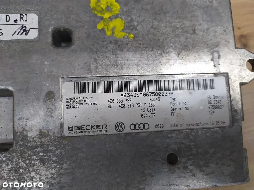 AUDI A8 D3 MODUŁ MMI SPRAWNY 4E0035729 - 2
