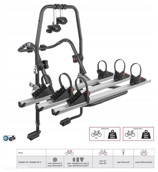 Bagażnik rowerowy Menabo Polaris 3 rowery - 1