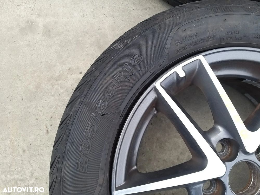 Set jante aliaj r16 cu anvelope 205/60r16 toyota verso 2014 42611yy500 - 5