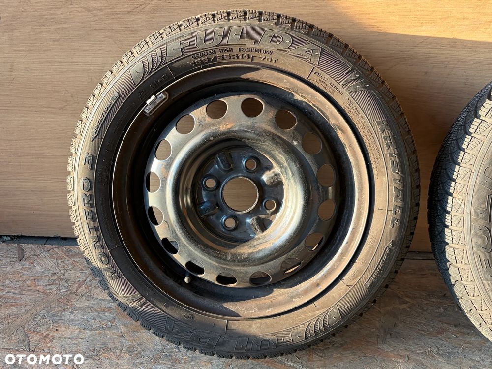 2szt Felgi koła stalowe opony zimowe 4x100 4,5Jx14 ET39 155/65R14 - 3