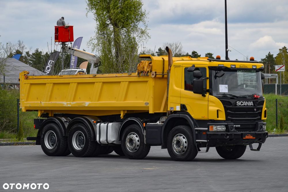 Scania P410 / 8x4 / EURO 6 / WYWROTKA / HYDROBURTA / AUTOMAT / KAMERA COFANIA / NAWIGACJA / HAK / NISKI PRZEBIEG / SERWISOWANY / SPROWADZONY - 3