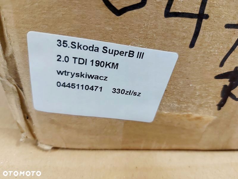 skoda superb 3 iii 2.0 tdi 190 km wtryskiwacz wtrysk paliwa 0445110471 - 7