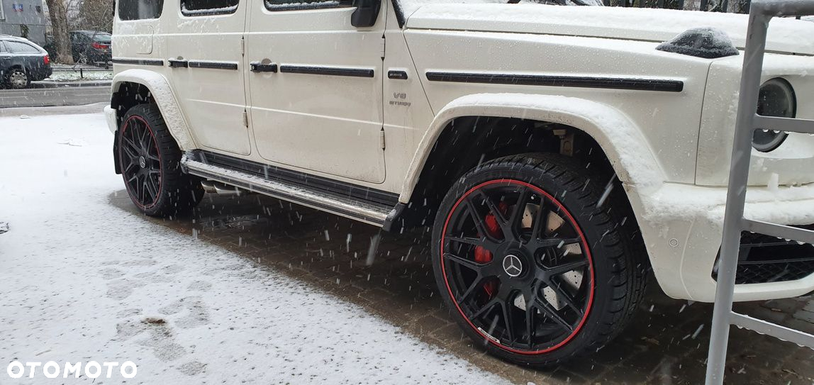 4x Nowe Felgi 21 m.in. do MERCEDES Klasa G W460 W461 W463 AMG Czarne Czerwony Rant - FE115 (HE762) - 6