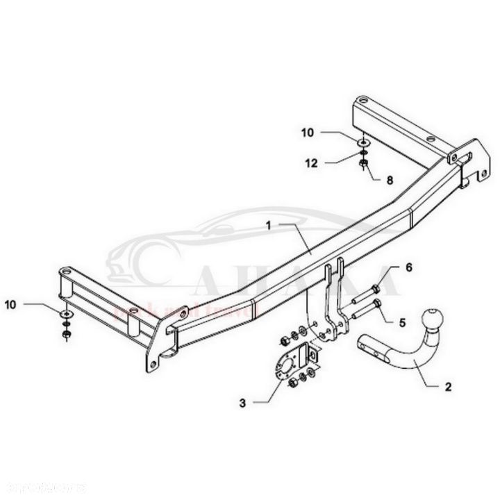 Hak Holowniczy Odkręcany Do Audi A4 B5 Sedan 1994-2000 - 3