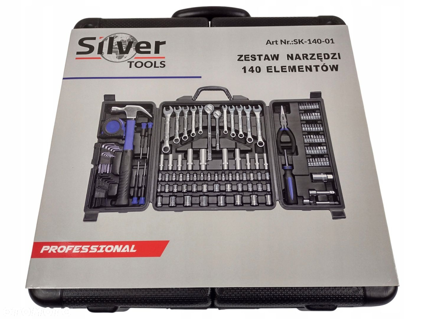 ZESTAW KLUCZY NARZĘDZI 140 ELEMENTÓW KLUCZE MŁOTKI TORX BITY IMBYS PŁASKIE - 8