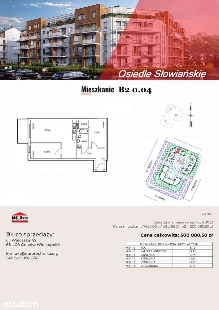 Nowoczesne mieszkanie - 65m2, B2 0.04