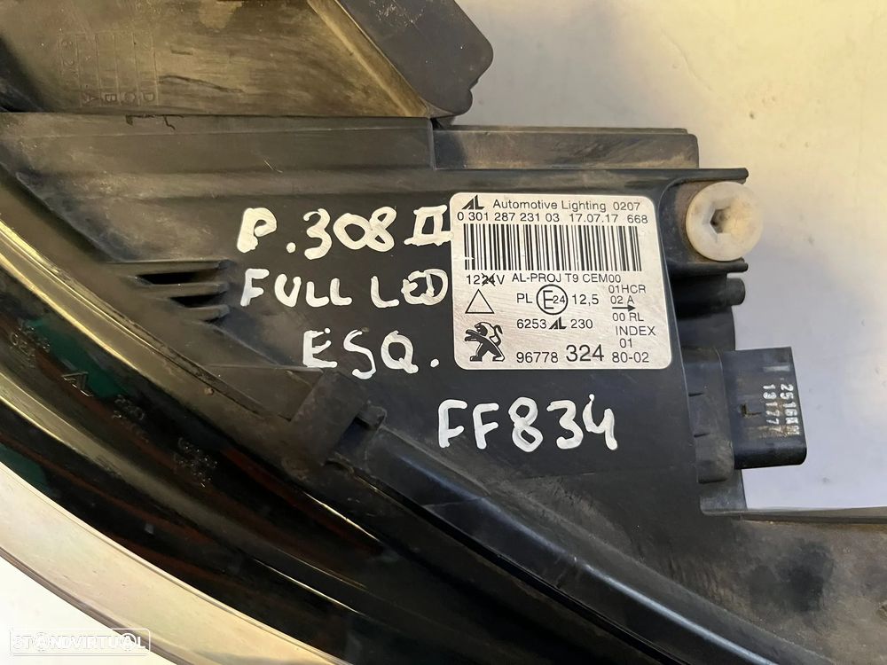 Peugeot 308 II - FAROL FULL LED ESQUERDO - FF834 - 7