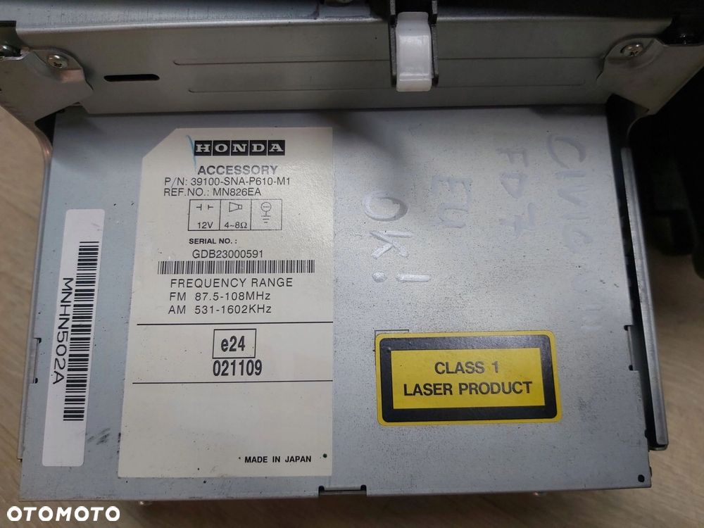 Honda Civic VIII Radio CD oryginał SEDAN 39100-SNA-P610 - 4