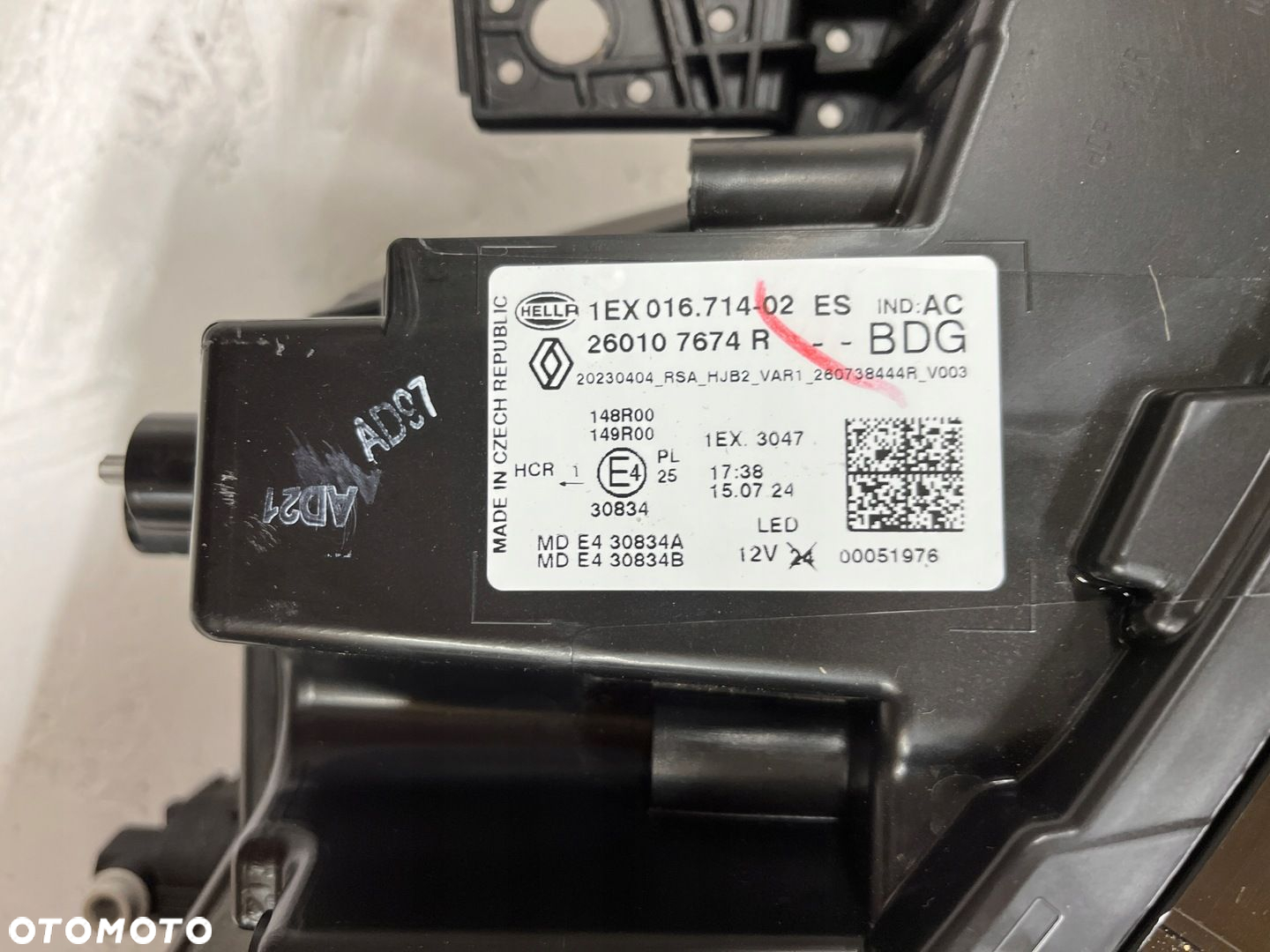 RENAULT CAPTUR E-TECH LED PURE VISION REFLEKTOR 260107674R VAT WYS 24H - 6