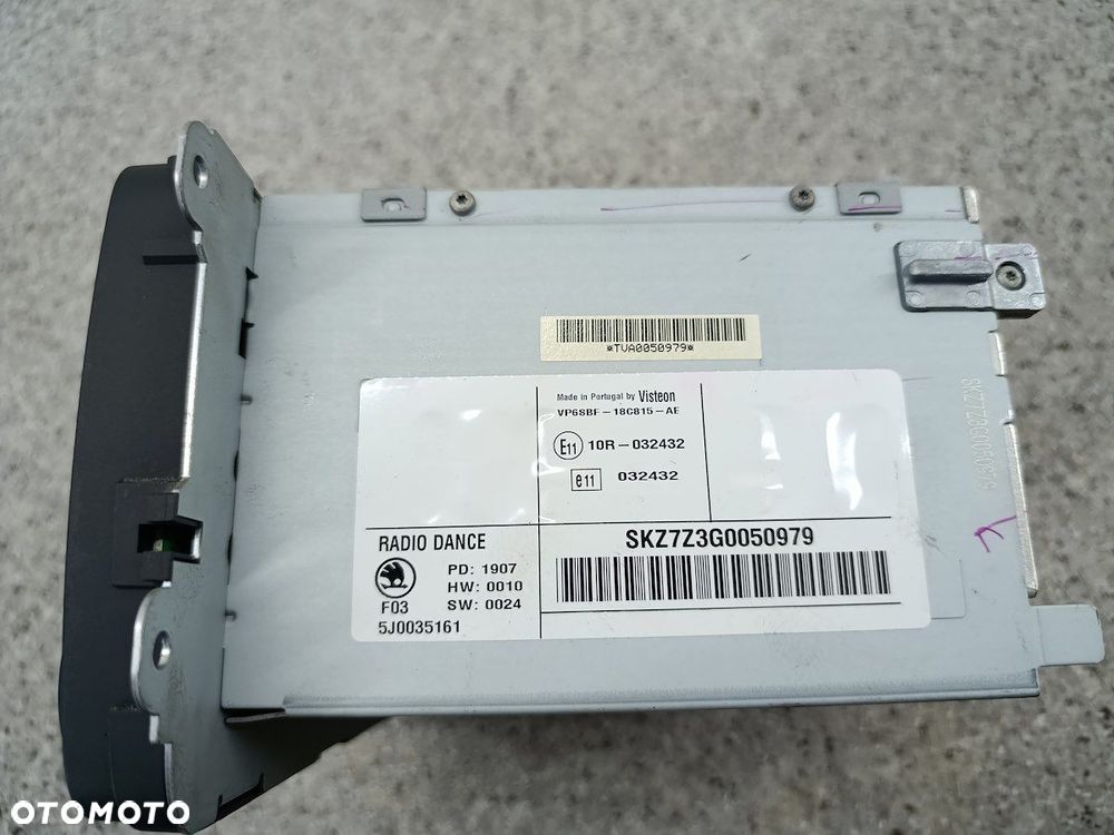 RADIO FABRYCZNE SKODA FABIA II 5J0035161 VP6SBF-18C815-AE - 5