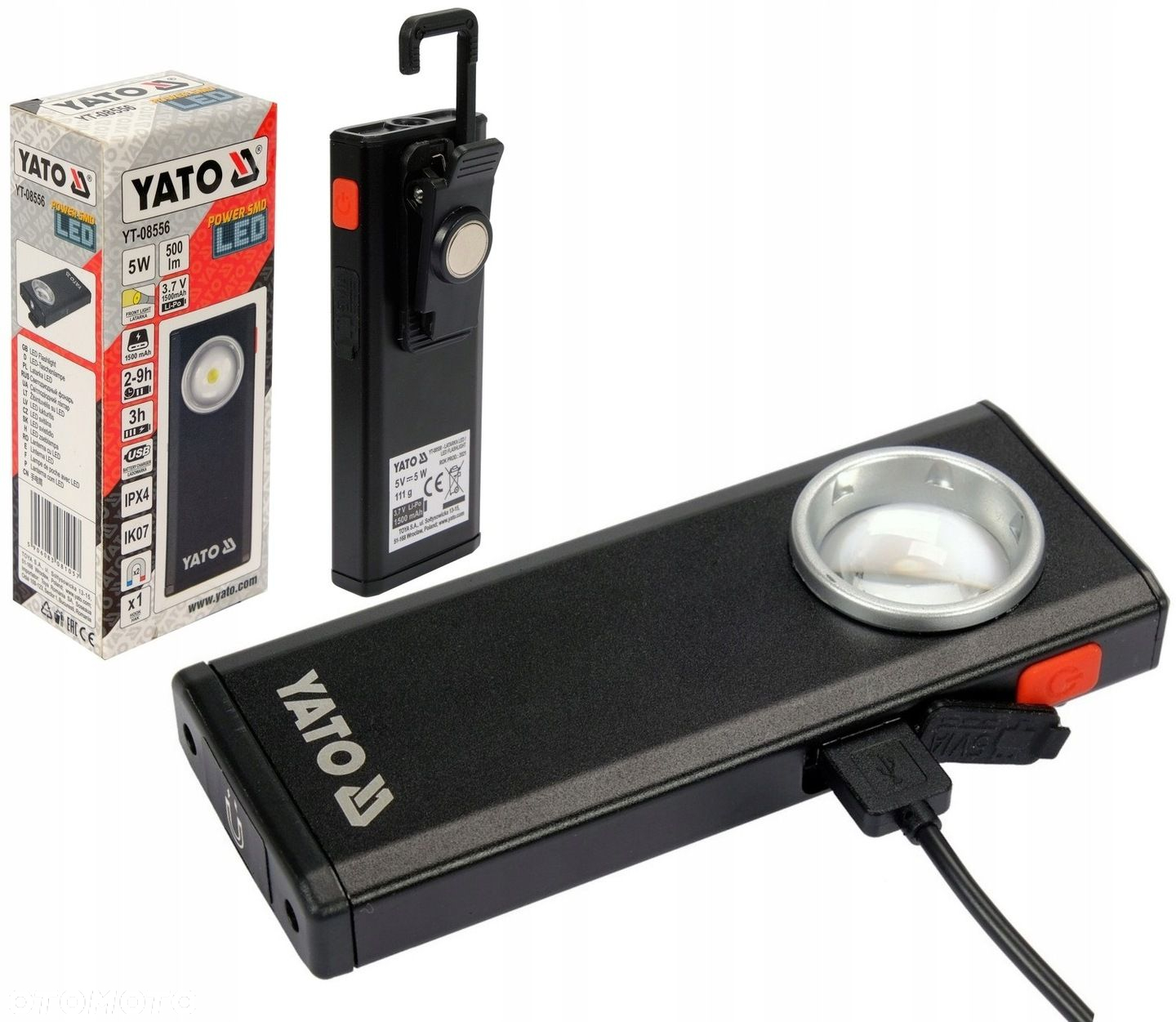 YATO LATARKA LAMPKA ROBOCZA 500LM LI-PO 3,7V 5W - 12