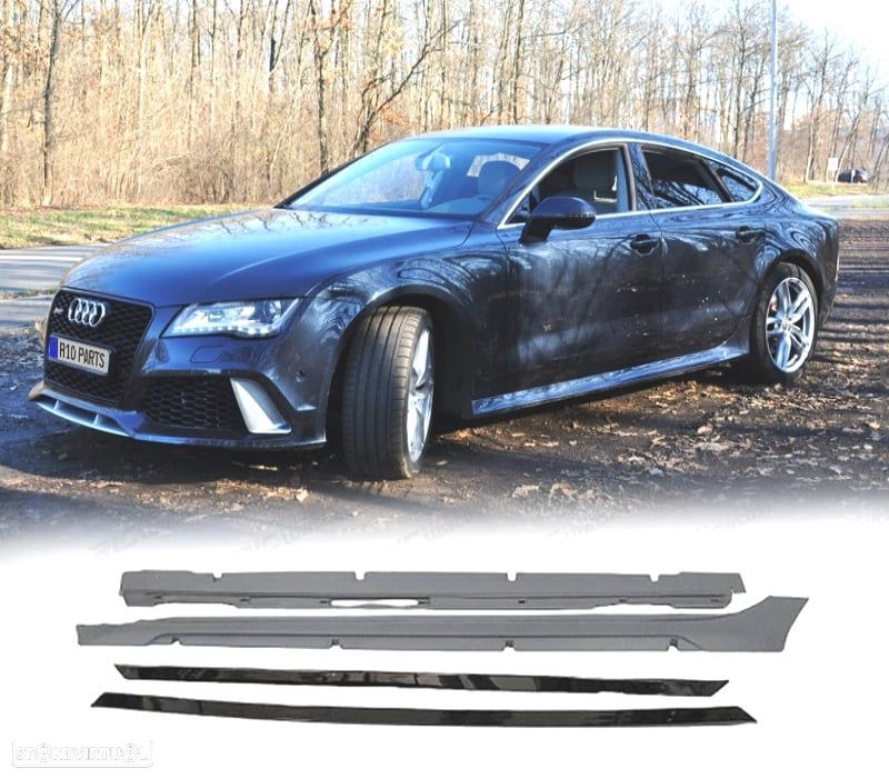 EMBALADEIRAS LATERAIS AUDI A7 11-17 LOOK RS7 - 1