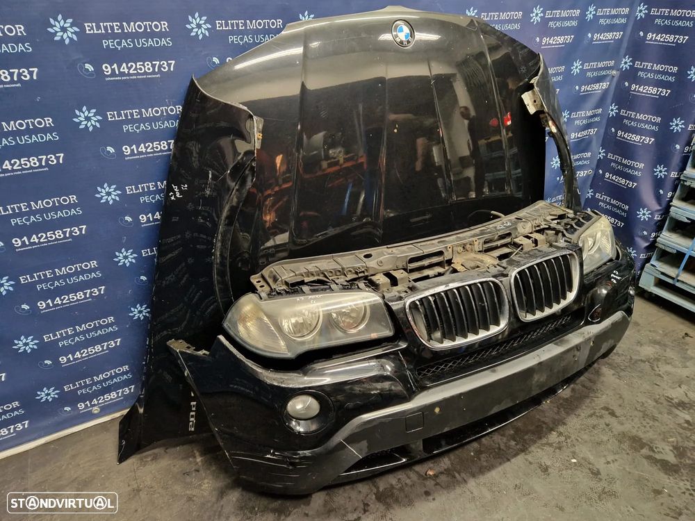 Frente completa usada BMW X3 E83 LCI 2.0D capot parachoques oticas guarda lamas radiador - 2