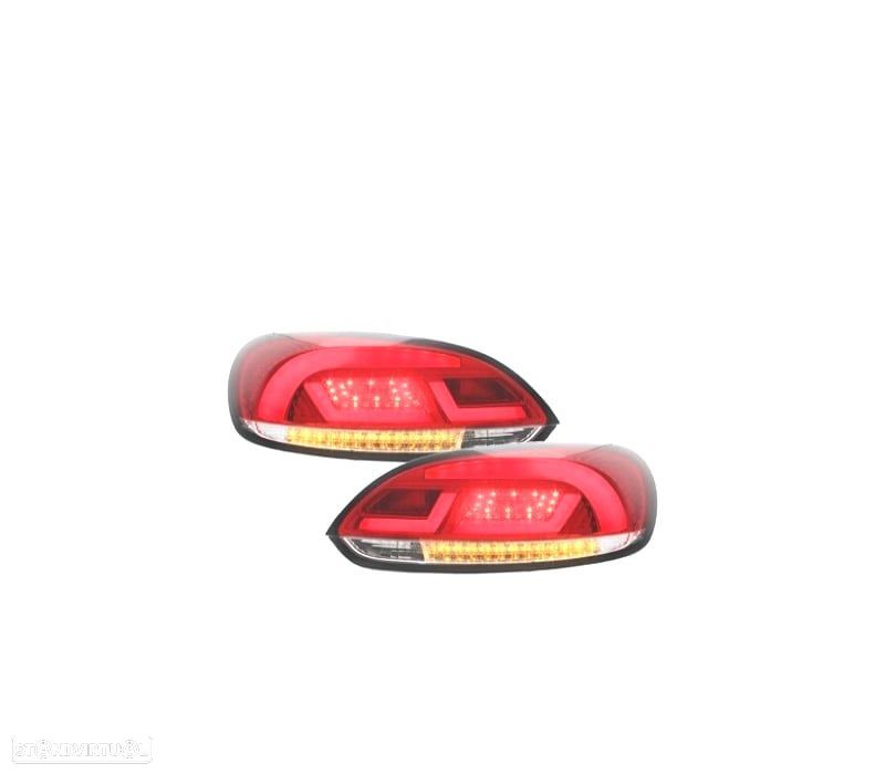 FAROLINS VOLKSWAGEN VW SCIROCCO III 08-14 CARDNA COM PISCAS LED DINÂMICO VERMELHOS - 1