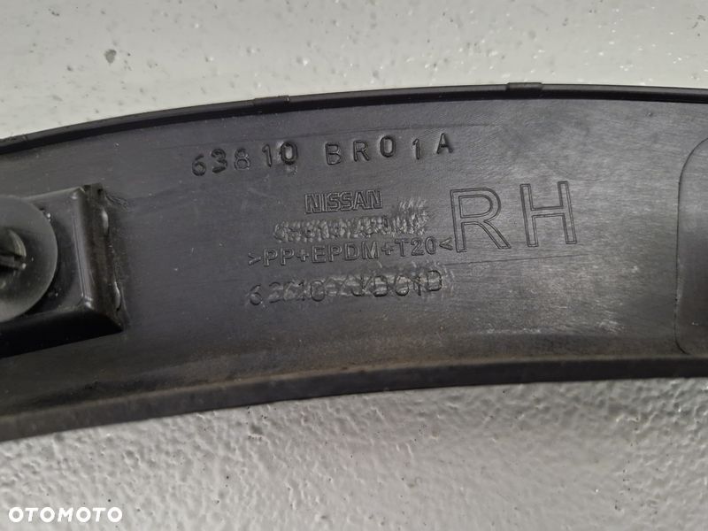 nissan qashqai i 1 j10 nakładka błotnika listwa prawy przód 63810br01a - 9