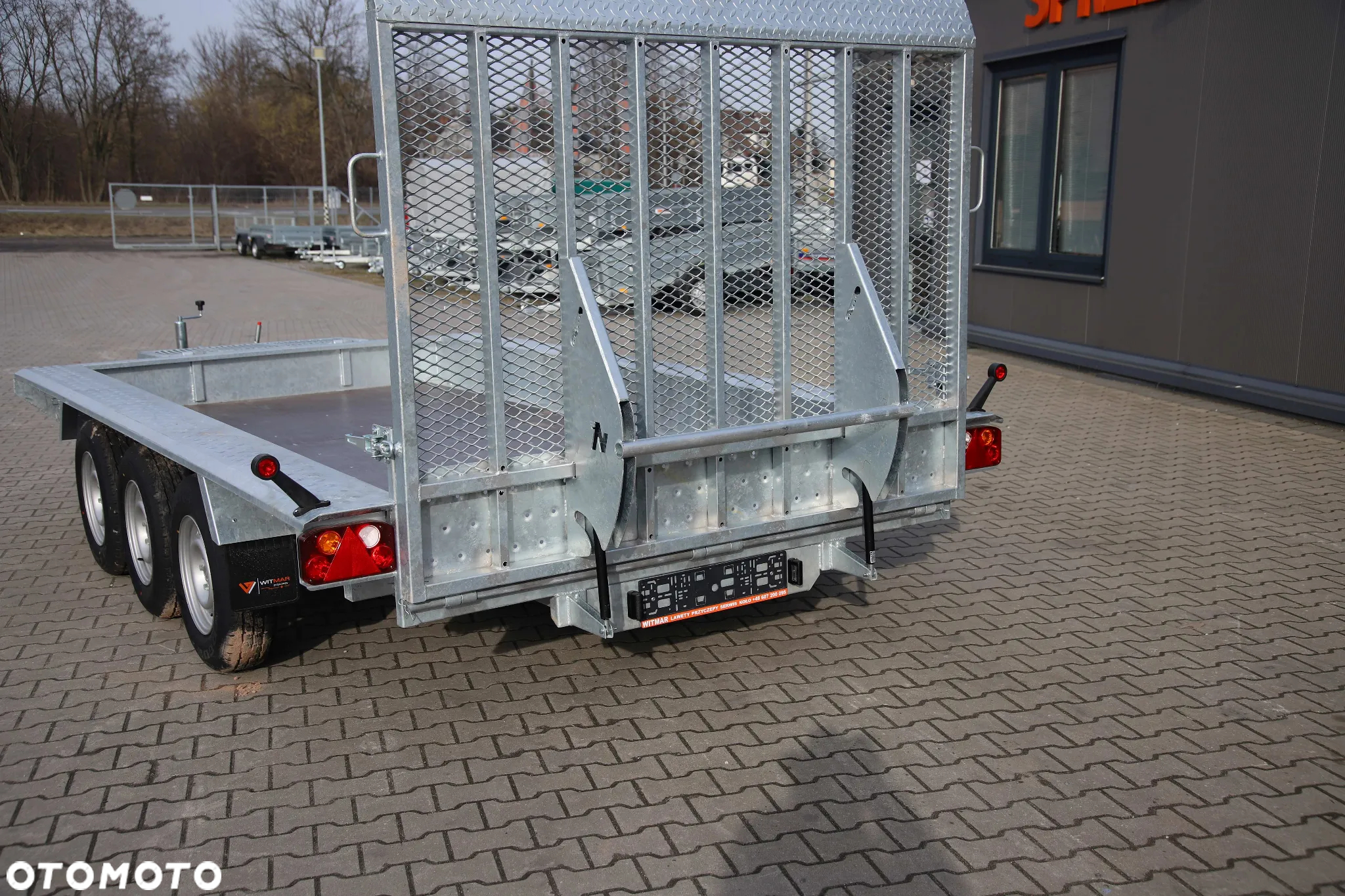 Niewiadów Przyczepa pod minikoparkę/sprzęt budowlany 400x180x25cm TRAP WJAZDOWY 3 OSIE DMC 3500kg BARDZO MOCNA!!! - 6