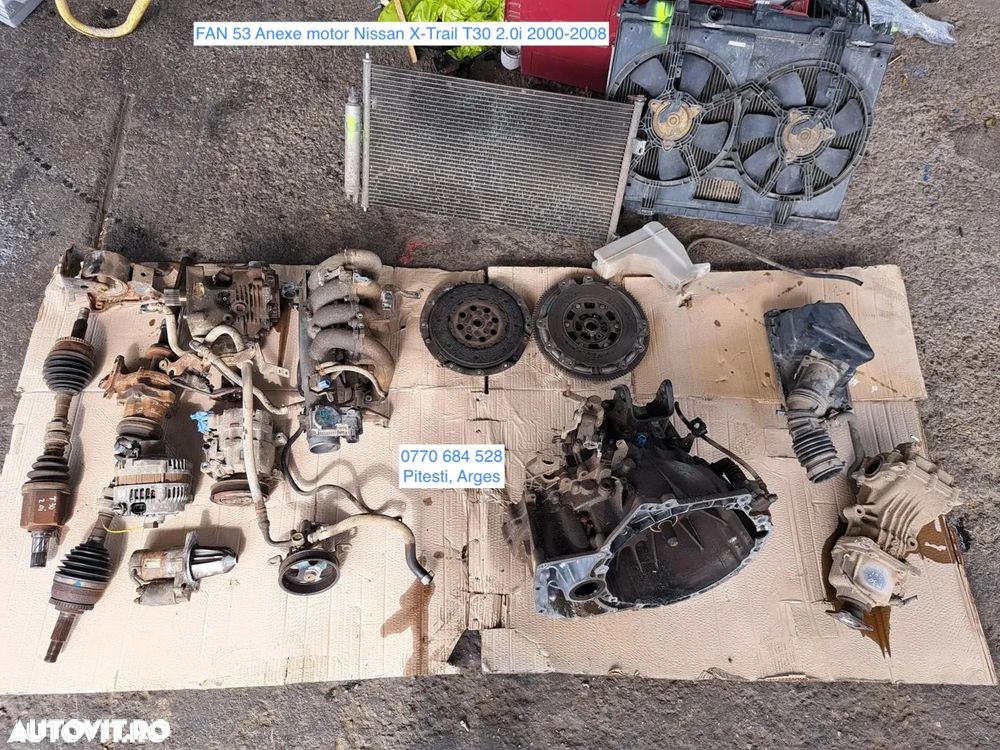 Anexe motor Nissan X-Trail 2.0i motor QR20DE 2000-2007 planetara stg dr cutie transfer compresor clima alternator electromotor pompa servo galerie admisie clapeta acceleratie injectoare kit ambreiaj grup diferential cutie viteze manuala - 1