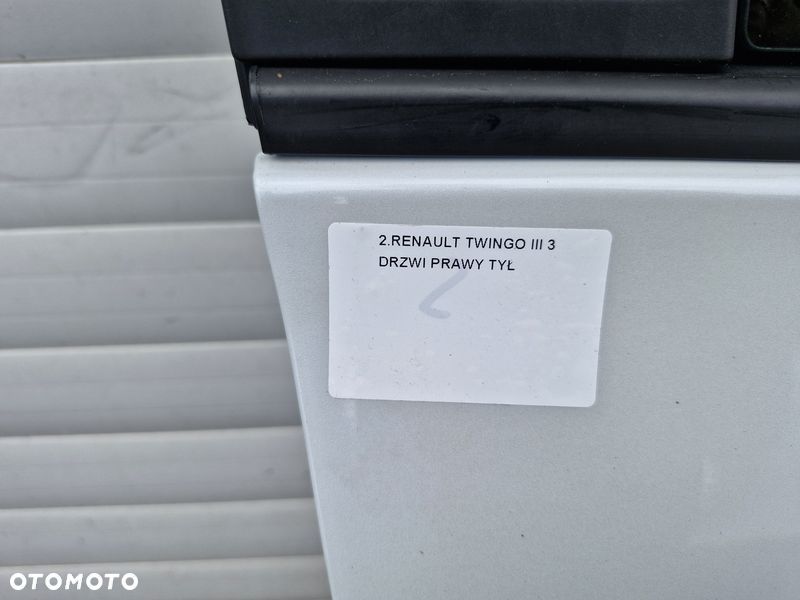 RENAULT TWINGO III 3 LIFT DRZWI PRAWY TYŁ TYLNE PRAWE DVQNJ - 2