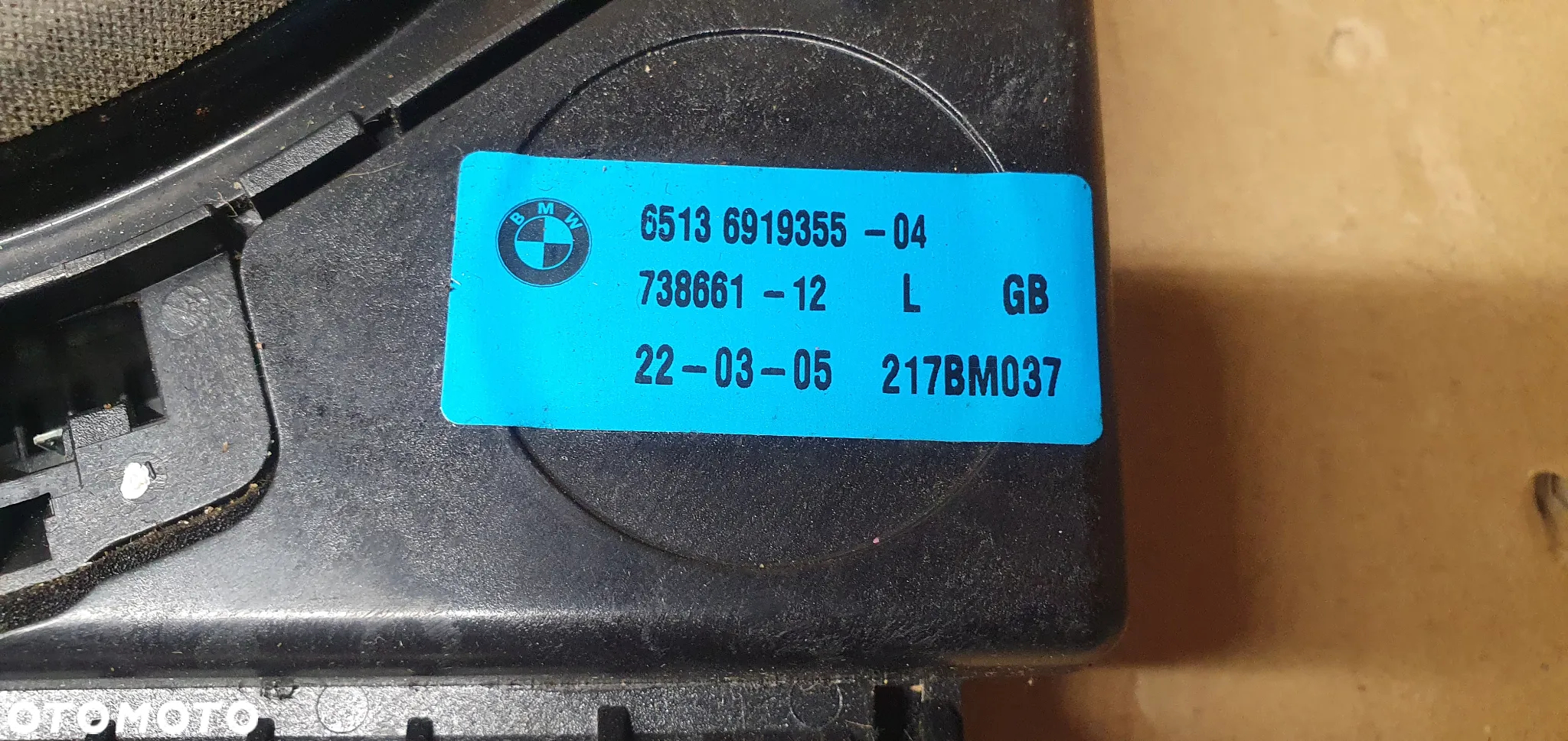 Głośnik subwoofer lewy BMW 6 E63 6929101 6919355 - 9