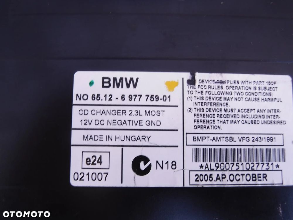 ZMIENIARKA PŁYT CD MINI BMW E39 E46 R50 R52 R53 E87 E90 E91 E36 Z3 - 4