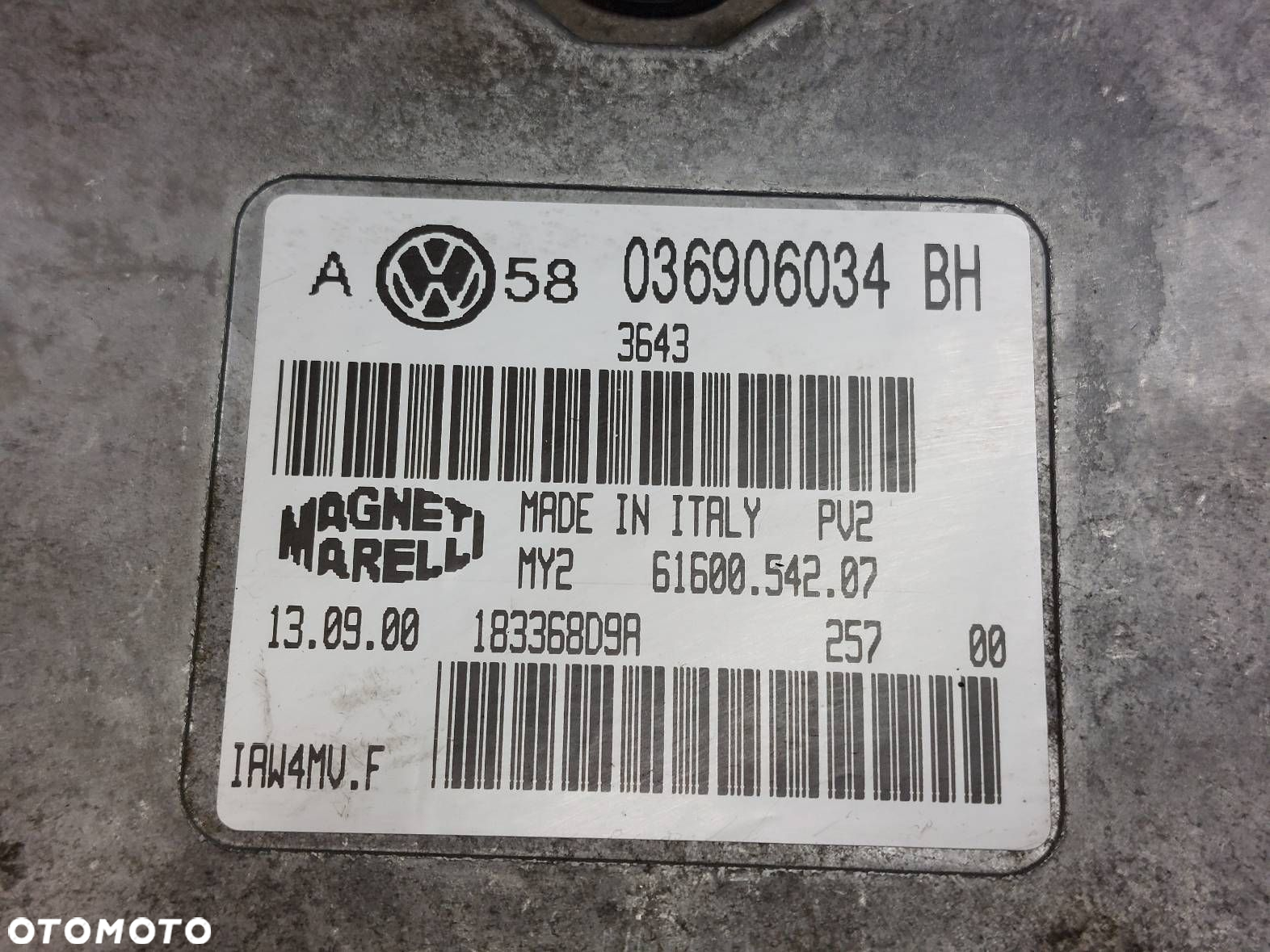 ZESTAW STARTOWY VOLKSWAGEN BORA I 1.6 16V 036906034BH 1J5920805B - 2