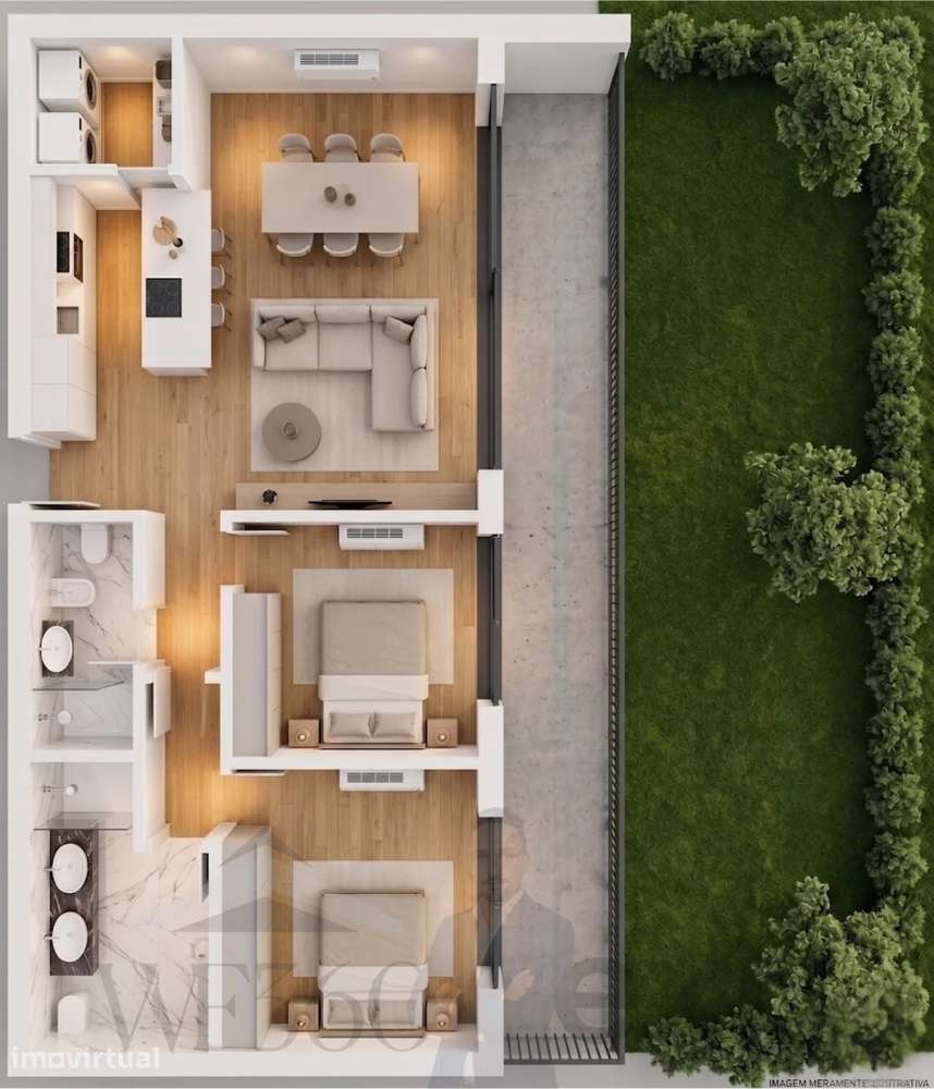 Apartamento T2 com Piscina e Jardim Privado - Grande imagem: 2/10