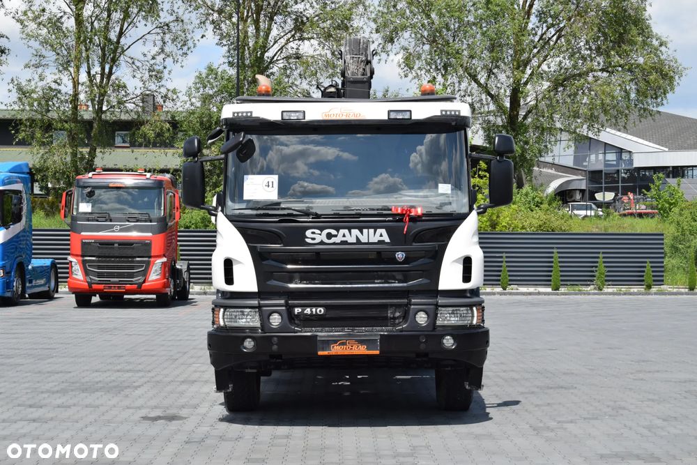 Scania P410 / 6x4 / EURO 6 / HDS HIAB X-HIDUO 158 B-3 / WYSUW x3 / ROTATOR / CHYWTAK / STEROWANIE RADIOWE / WYWROTKA / HYDROBURTA / AUTOMAT / KAMERA COFANIA / NAWIGACJA / HAK-ZACZEP / NISKI PRZEBIEG / 2018 / SERWISOWANY / SPROWADZONY - 2