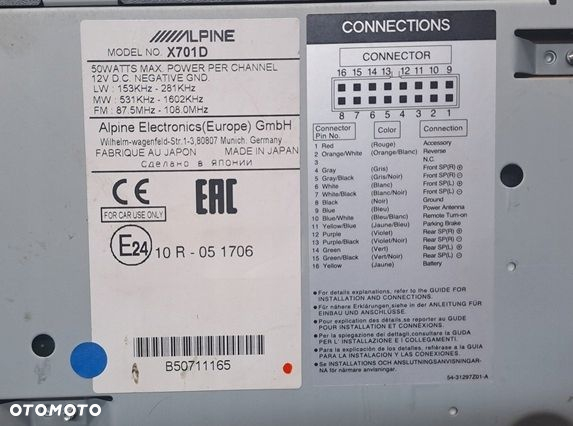 AUDI A4 B8 A5 8T Q5 8R RADIO NAWIGACJA ALPINE LCD-X701D KCX-V100-A - 9