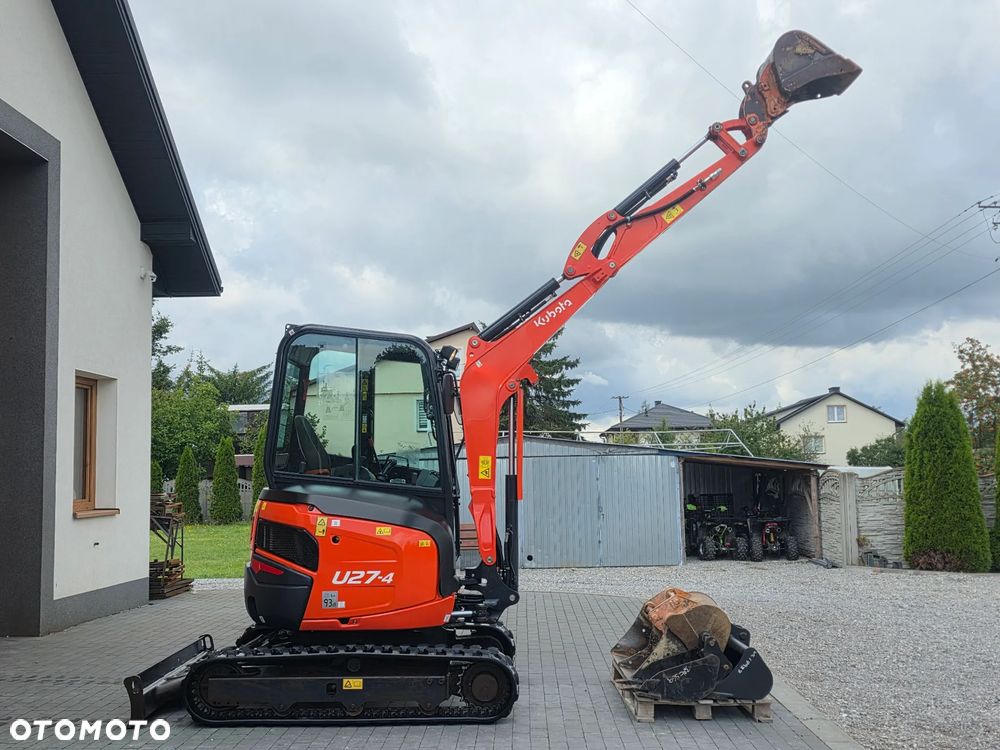 Kubota U 27 - 4 mini koparka Kubota sprowadzona 5 łyżek szybkozłącze piękna w oryginale 1 właściciel najdłuższe ramie long - 26